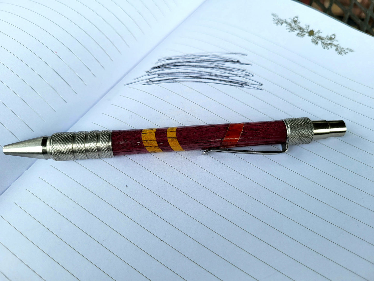 Purple Heart striped pen