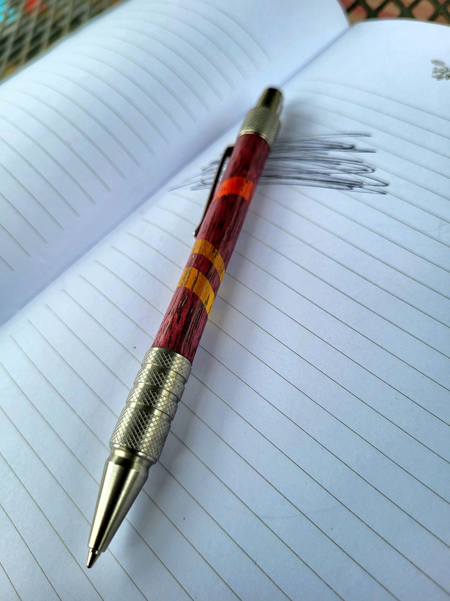 Purple Heart striped pen