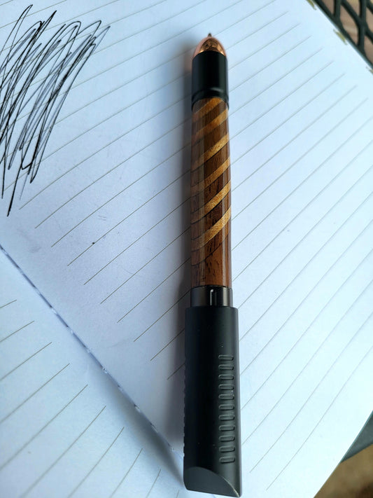 Stacked Wooden Click Pen