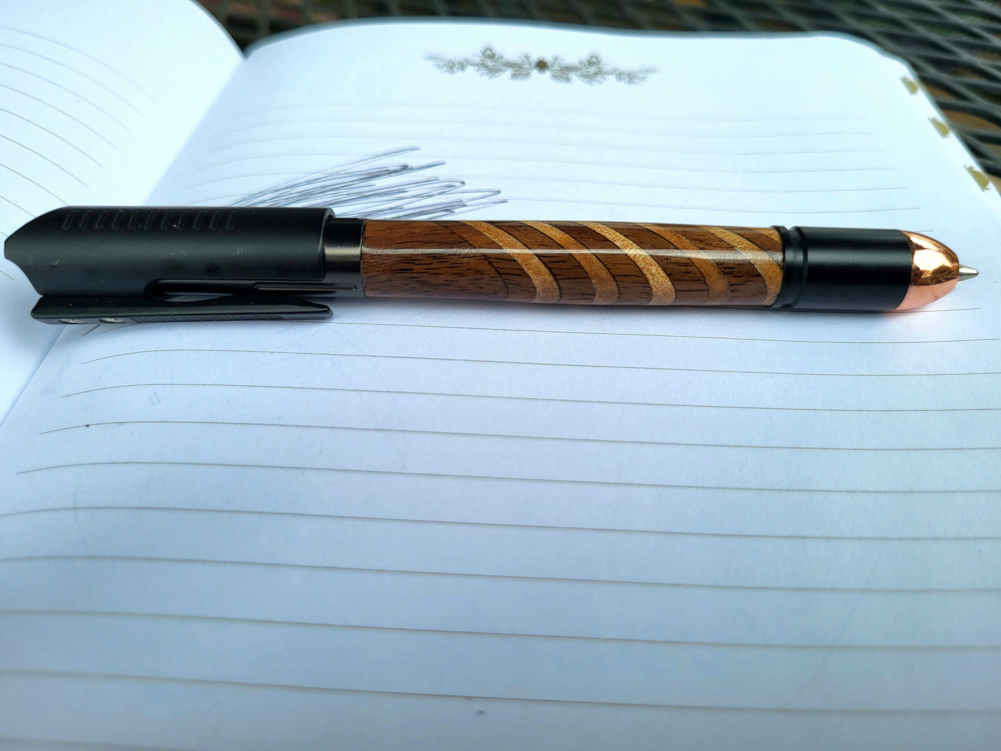 Stacked Wooden Click Pen