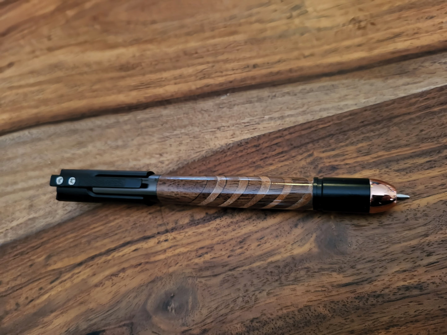 Stacked Wooden Click Pen