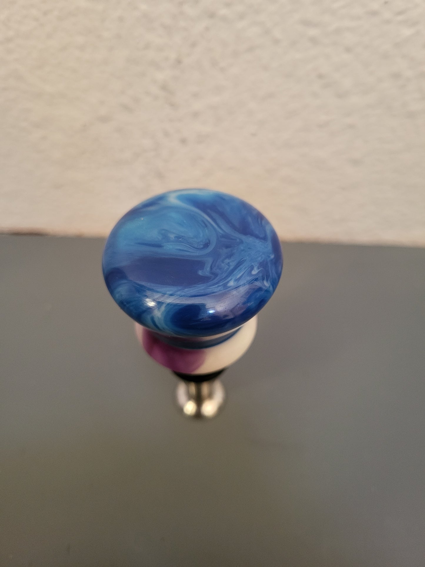 Blue and Purple Epoxy Bottle Stopper